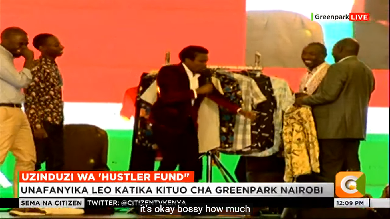 DP Gachagua buys shirt for Sh50,000 from Mtumba trader during Hustlers Fund launch
