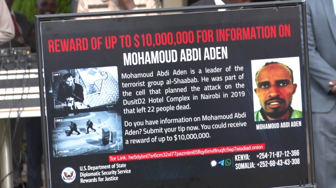 10 million USD bounty announced for DusitD2 terror attack mastermind Mohamoud Abdi Aden