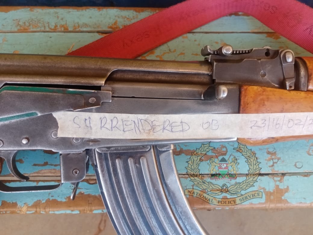 4 other firearms surrendered as govt seeks to quell North Rift bandit attacks