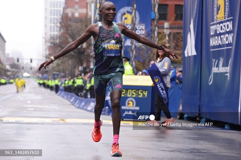 Evans Chebet wins Boston Marathon as Kipchoge finishes 6th
