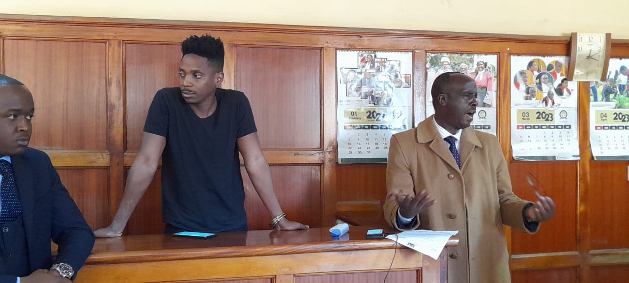 TV Comedian Eric Omondi charged with creating a disturbance