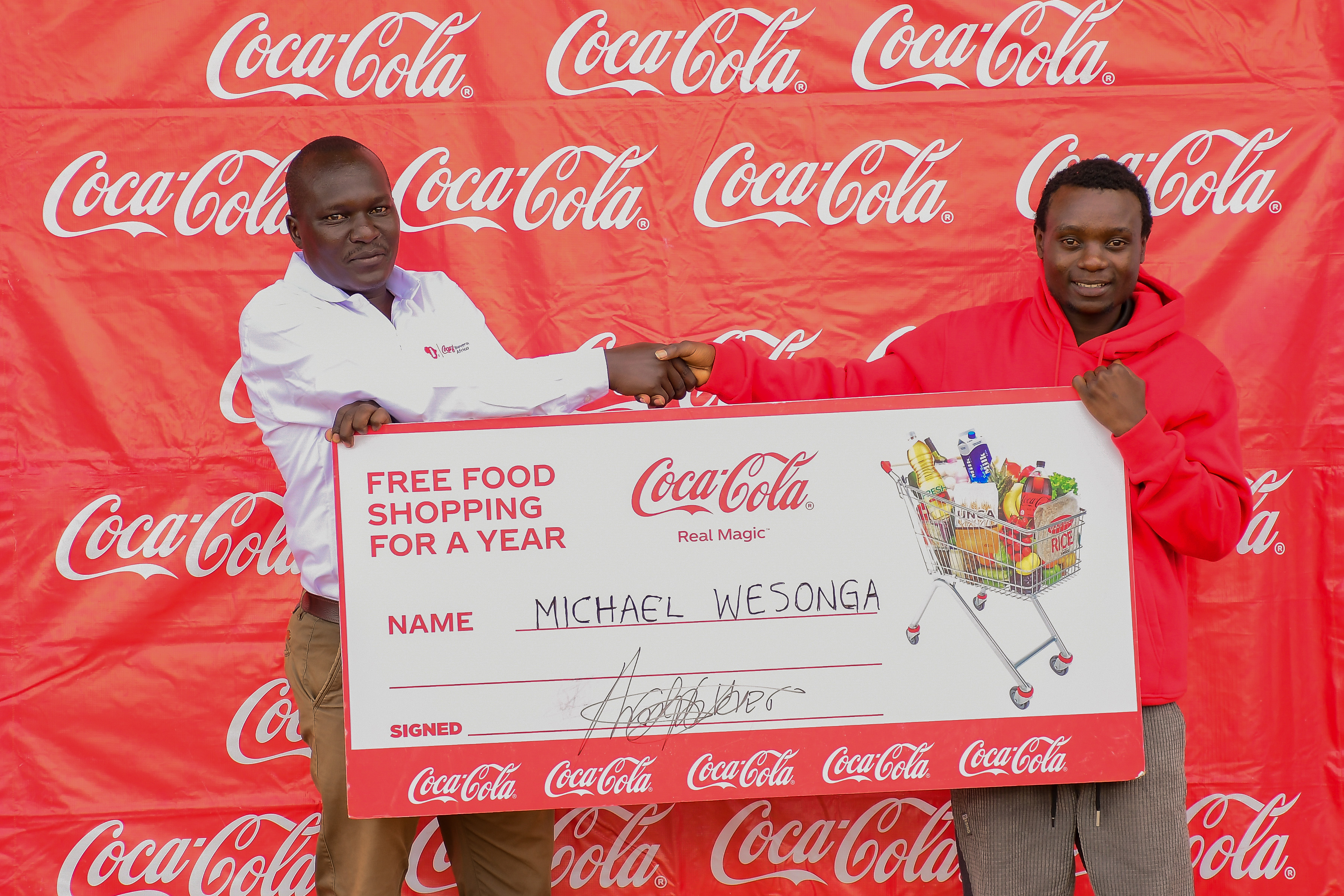 20-year-old student wins full year food shopping with Coca Cola