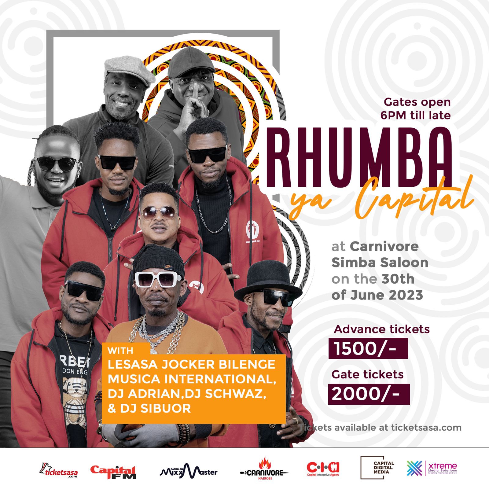 Rhumba ya Capital going down at Carnivore this Friday, Get your ticket now