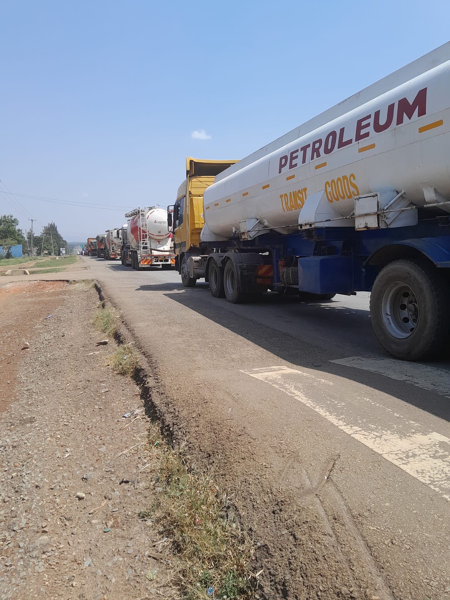 Uproar as truck drivers caught up in 10km Snarl-up at Malaba