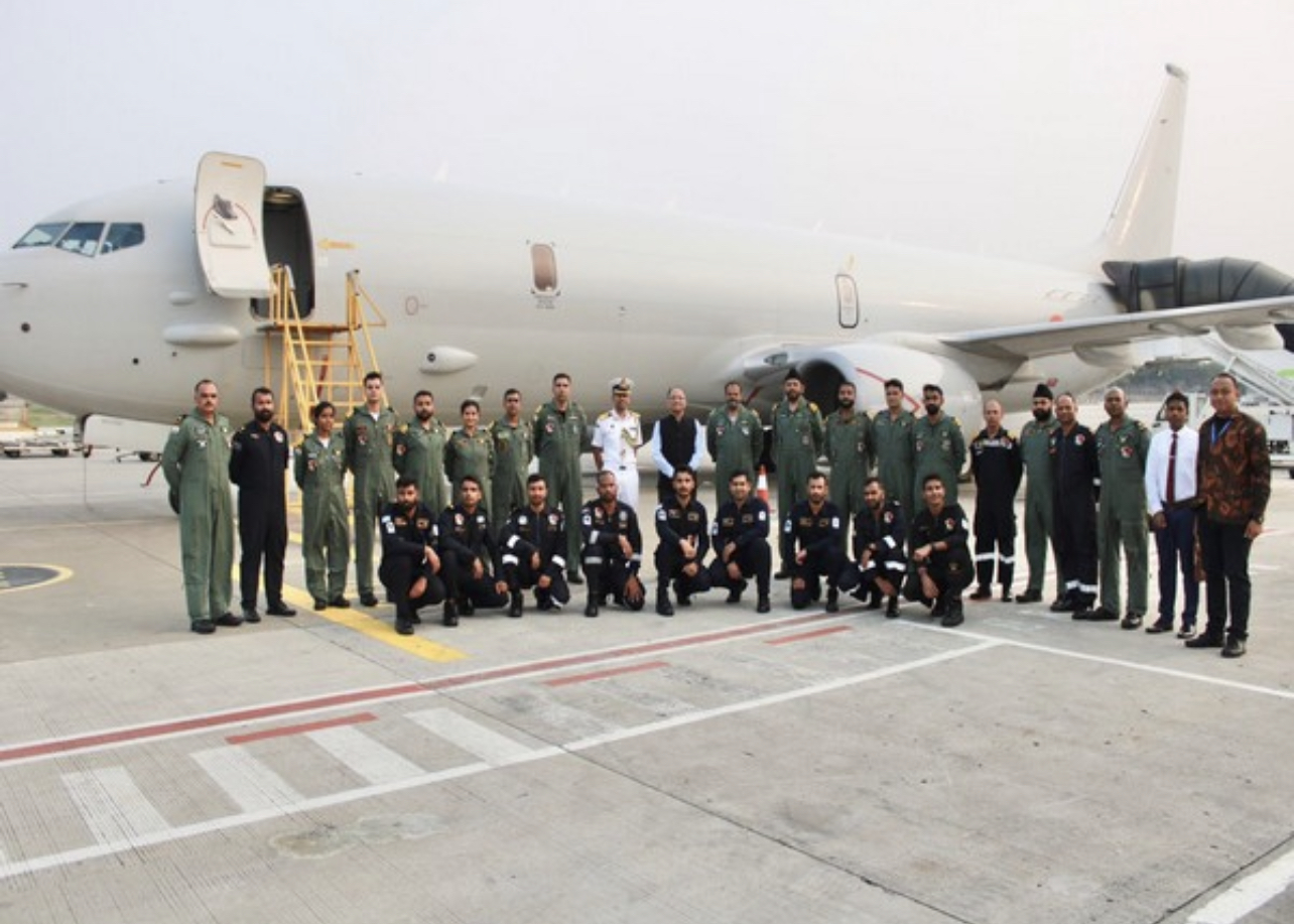 Indian Navy aircraft lands in Indonesia from Malabar exercise