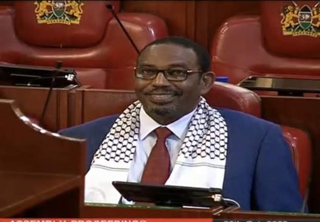 MP Farah Maalim censured for wearing Palestine scarf in parliament