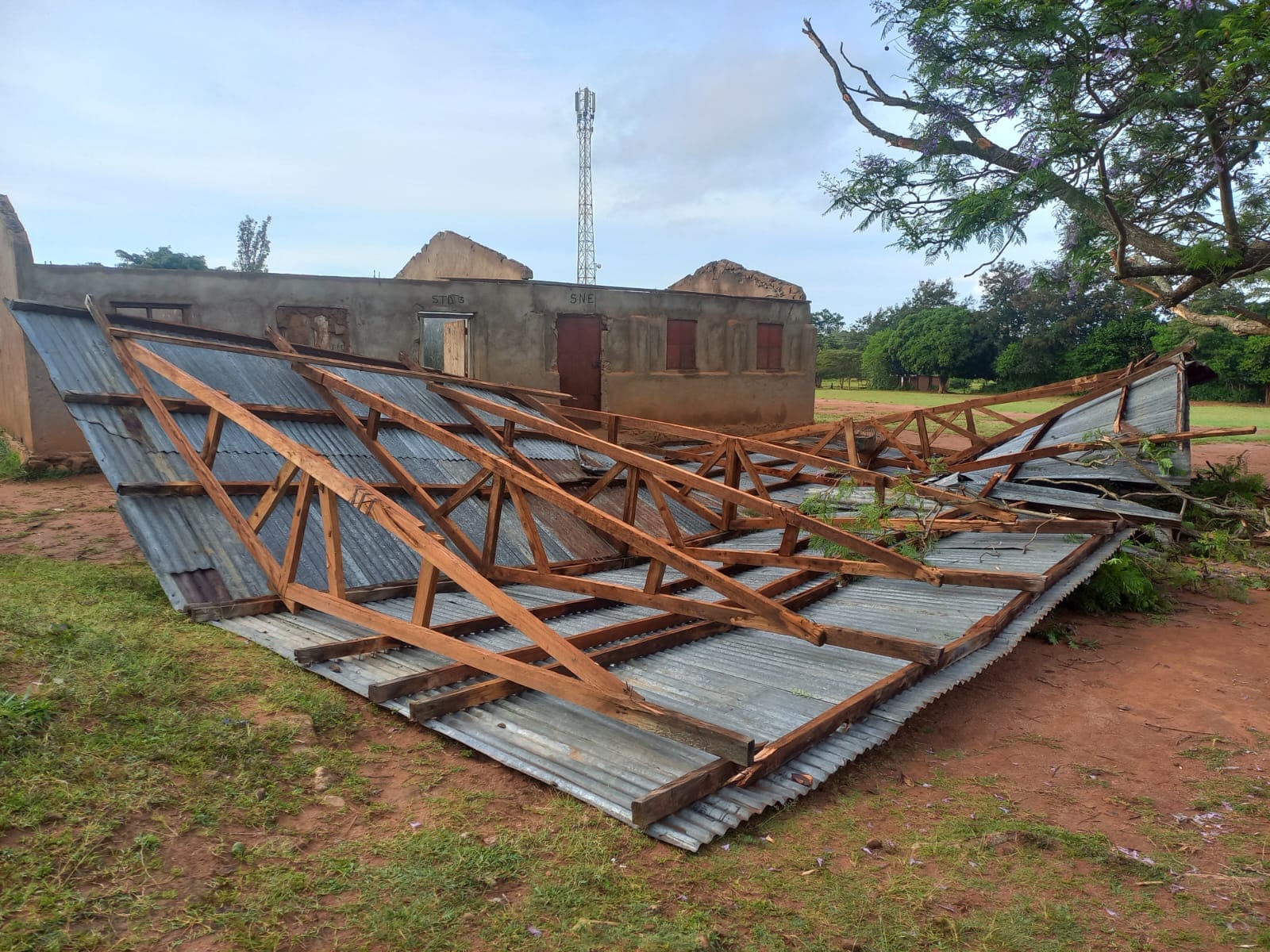 Woman nursing injuries after house is blown off following heavy downpour