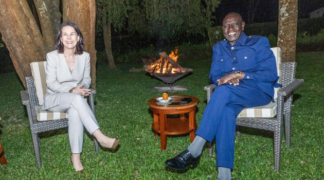 Ruto discusses Sudan conflict with German Foreign Minister at Sagana