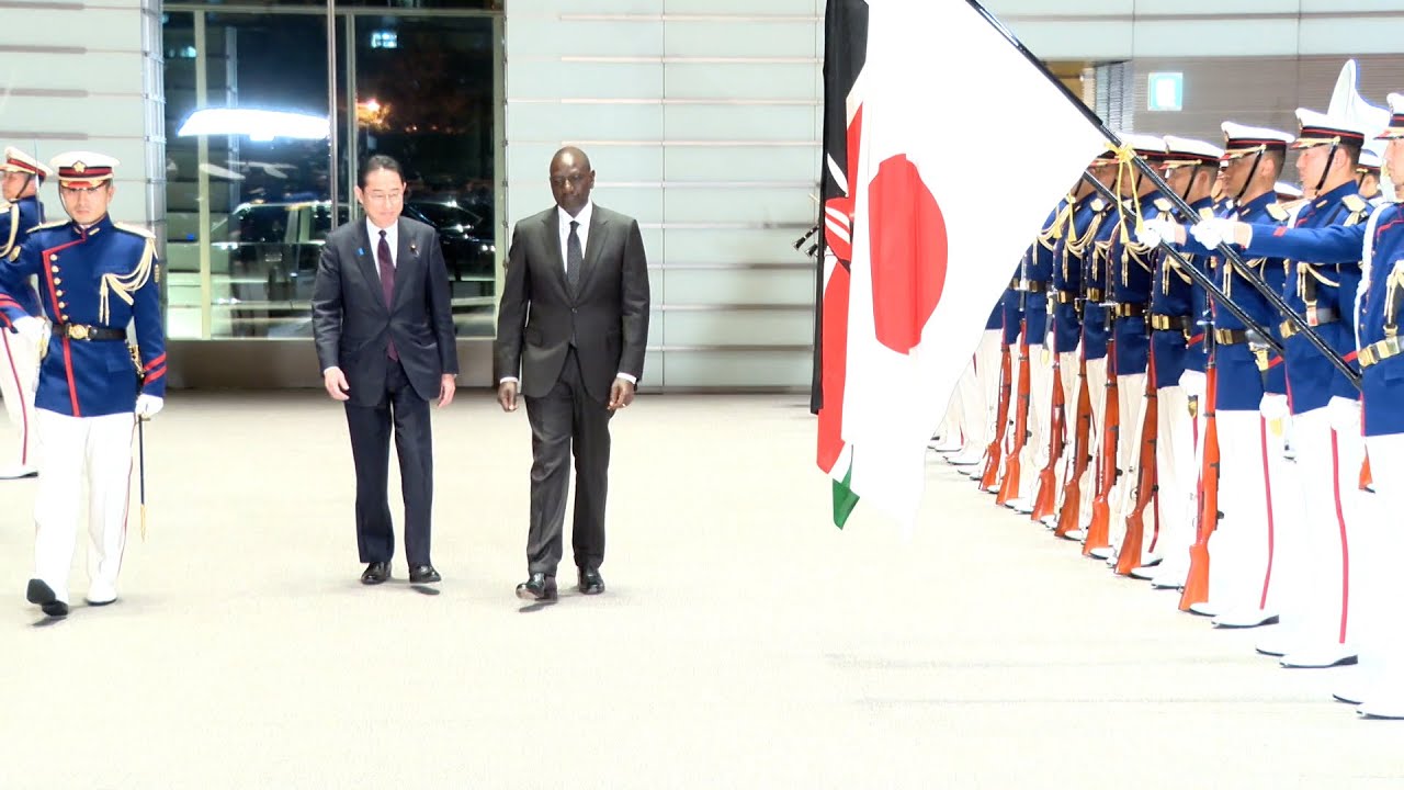 (VIDEO) President William Ruto’s grand welcome In Japan, inspects Military Guard of Honour