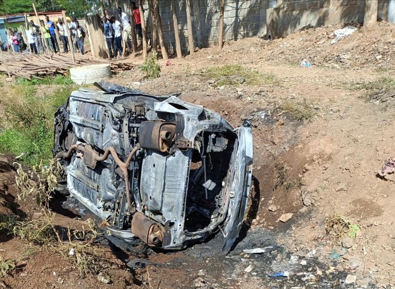 Vehicle Torched In Kisumu After Fatal Accident Claims 2 Boda Boda Riders