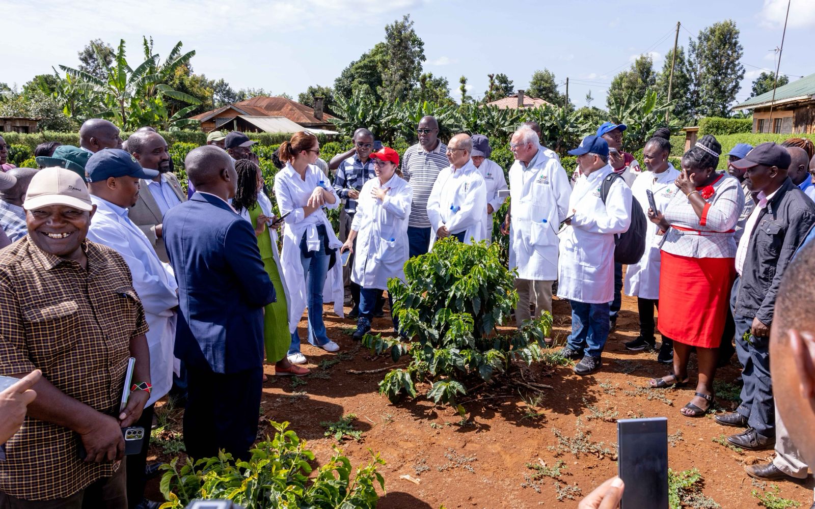 Colombia Coffee Farmers, Researchers visit Kenyan farms for Knowledge Sharing