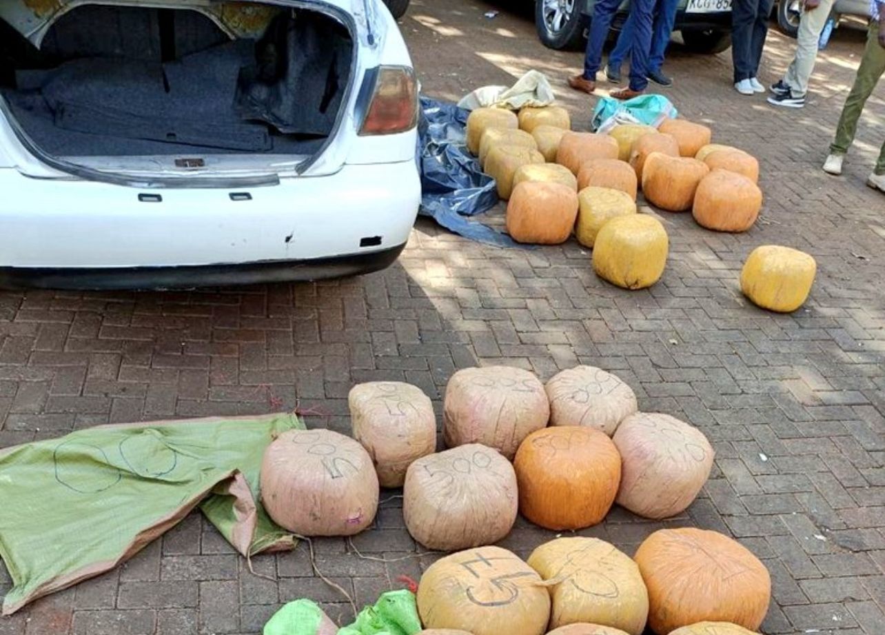 DCI Seizes 67 Bales of Bhang, Arrests Traffickers in Kirinyaga Raid