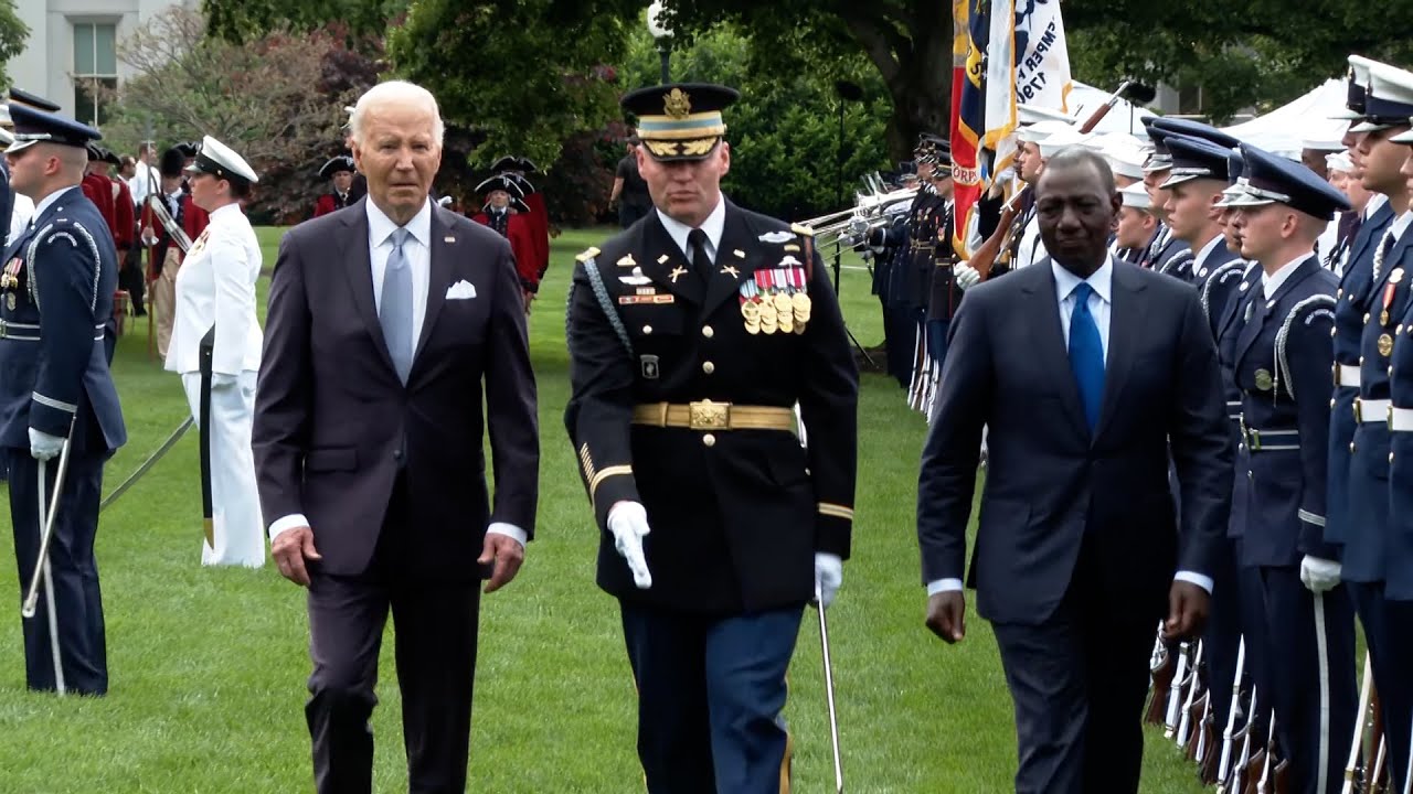 (VIDEO) President Ruto accorded full state reception by US President Biden at the White House