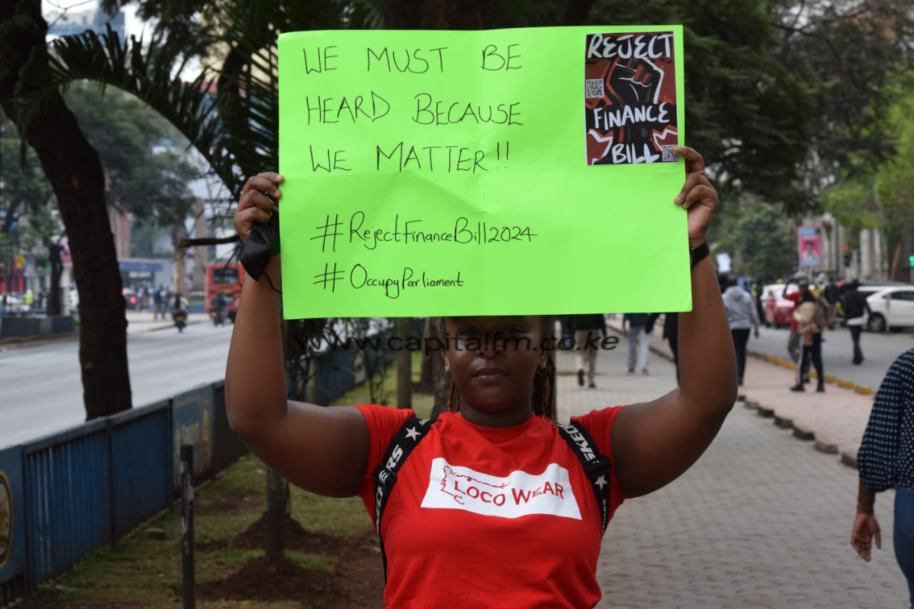 Nyeri youths urge MPs to reject Finance Bill 2024