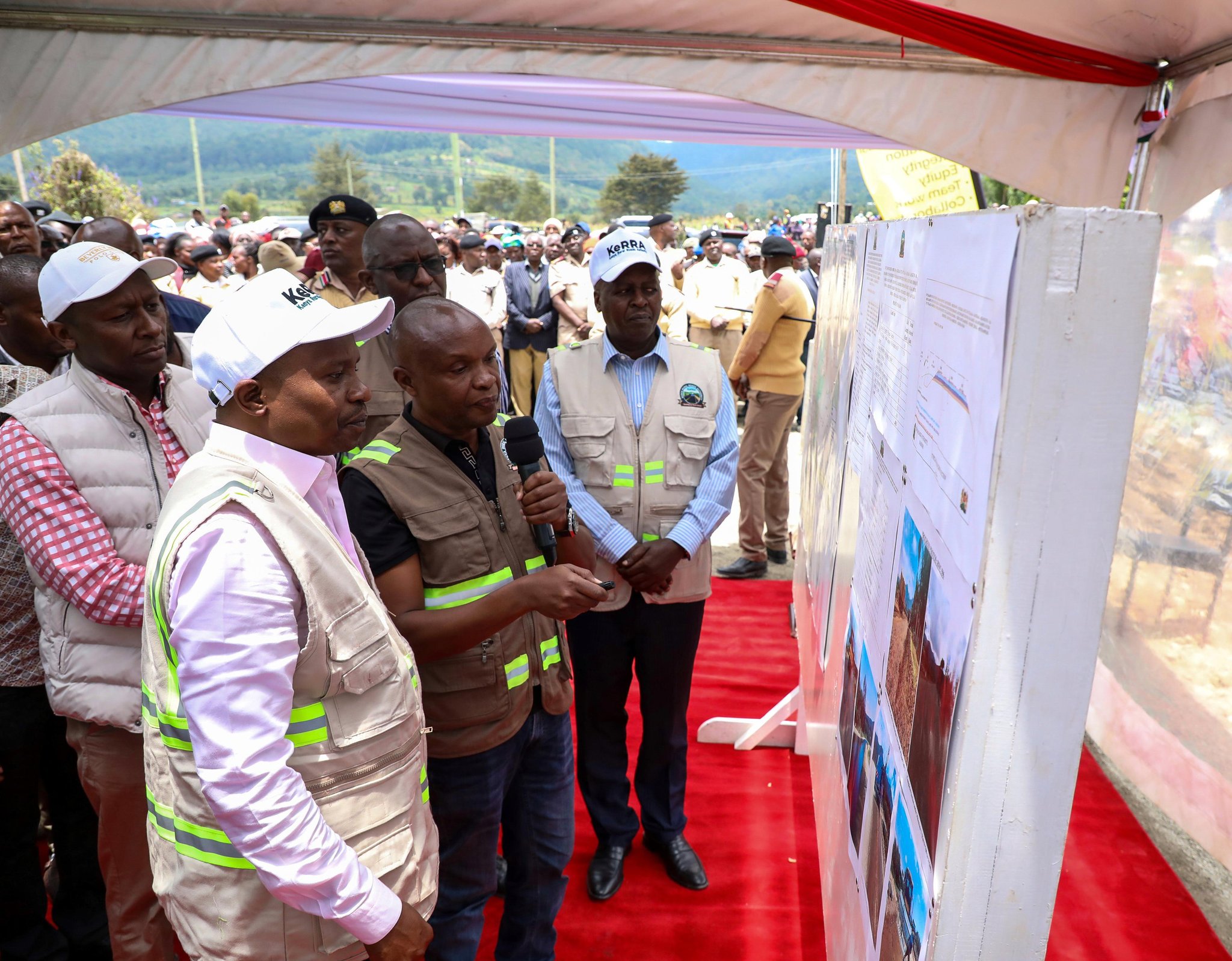 CS Kindiki launches road construction in Kinangop