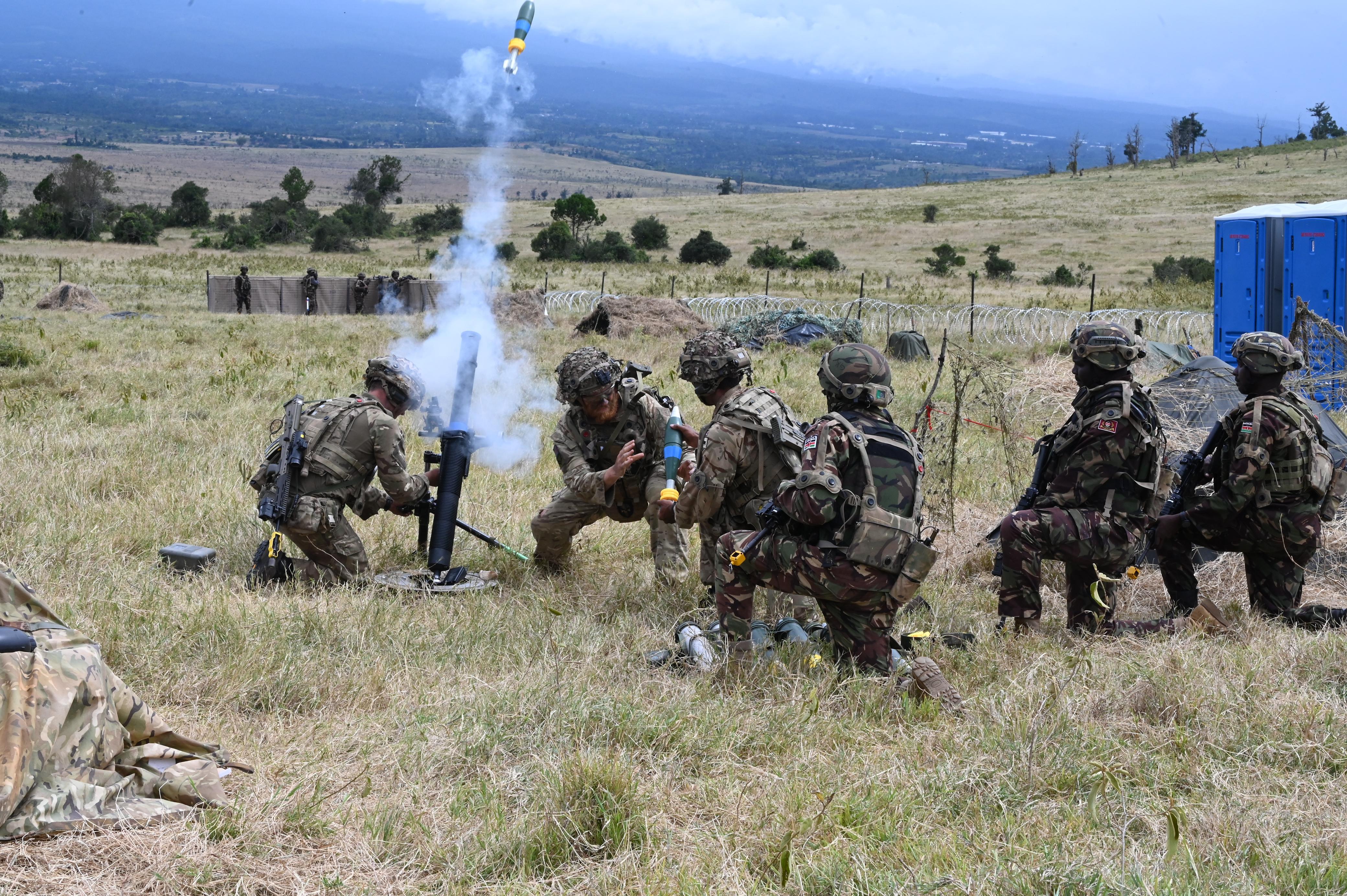 KDF, British army test tactical engagement simulation technology