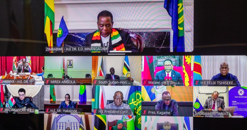 Ruto, Mnangagwa Co-Chair Virtual EAC-SADC Summit on Eastern DRC Conflict