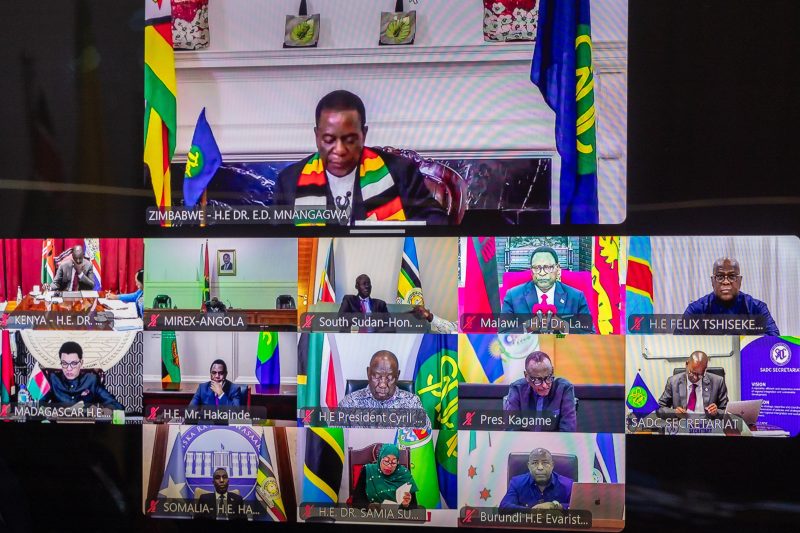 Ruto, Mnangagwa Co-Chair Virtual EAC-SADC Summit on Eastern DRC Conflict