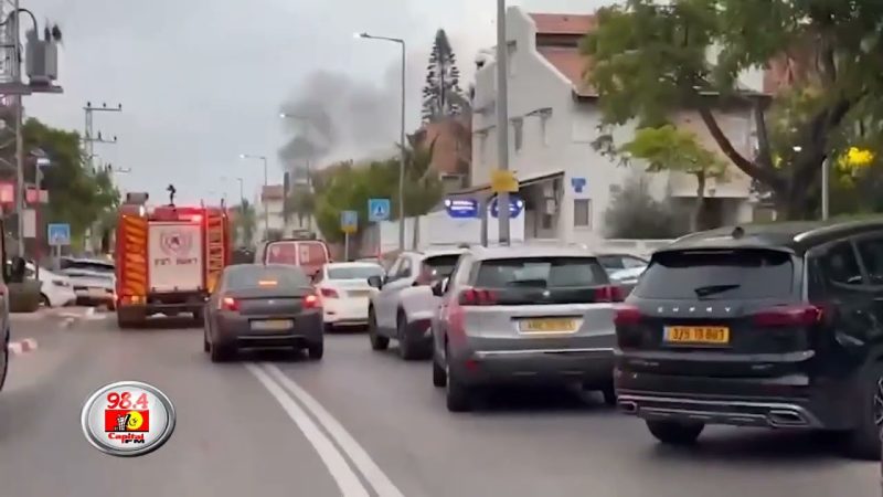 (WATCH) Iran hits back: Rescuers at scene in central Israel following Iranian missile attacks