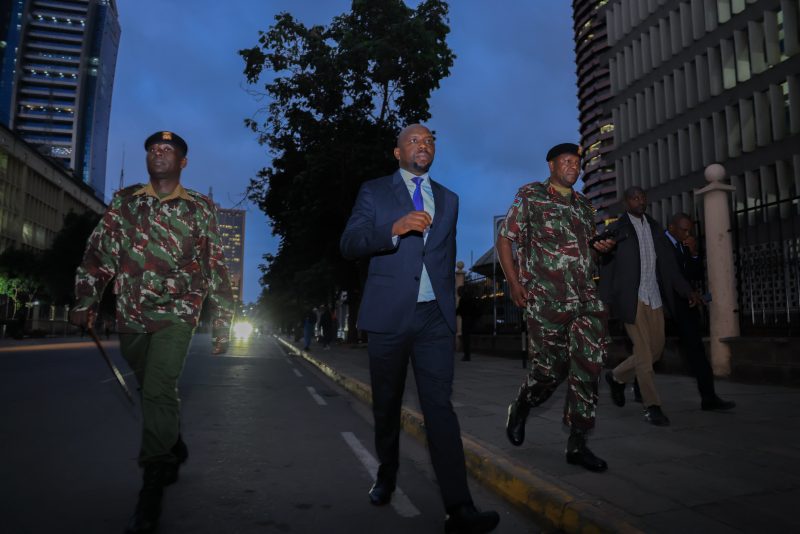 Murkomen Tours Nairobi CBD at Dawn as Police Heighten Security Ahead of Gen Z Protest Anniversary