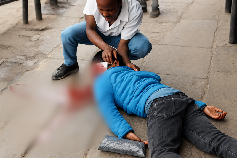 Unarmed Hawker Shot By Police During #JusticeForOjwangProtests in Nairobi