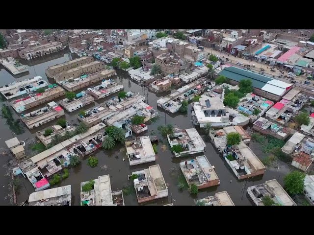 (WATCH) A city drowning – Drone reveals Hyderabad streets swamped as Pakistan flood death toll tops 117