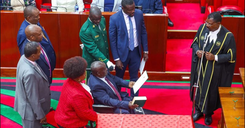 (WATCH) Kipchumba Kimuge sworn into office as a Nominated MP replacing Treasury Cabinet Secretary John Mbadi
