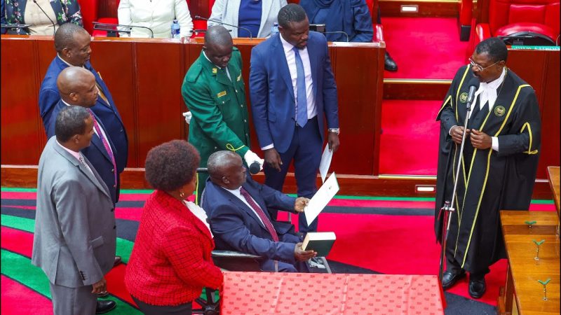 (WATCH) Kipchumba Kimuge sworn into office as a Nominated MP replacing Treasury Cabinet Secretary John Mbadi