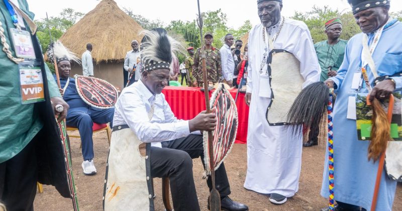 President Ruto crowned Luo elder during tour of Migori