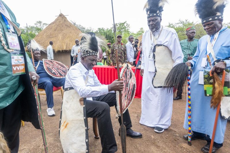President Ruto crowned Luo elder during tour of Migori