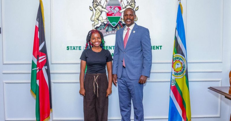 Environment PS hosts Truphena Muthoni to support trip to Brazil