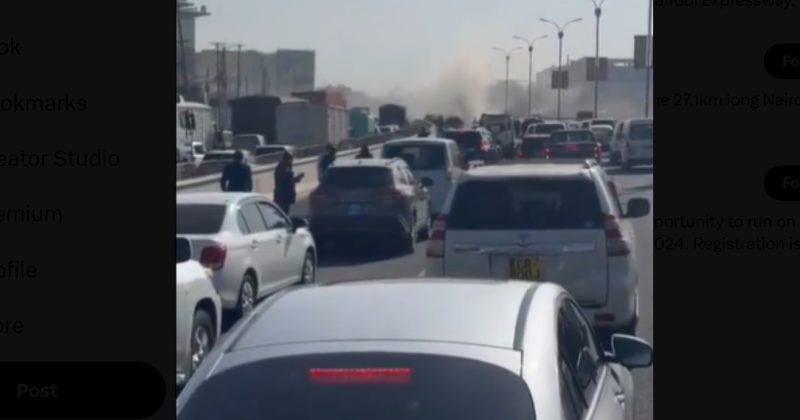 Fire engines deployed to Nairobi Expressway after Range Rover catches fire