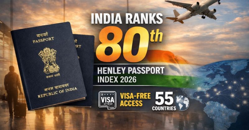 India Rises to 80th in Henley Passport Index 2026 as Global Mobility Gap Widens
