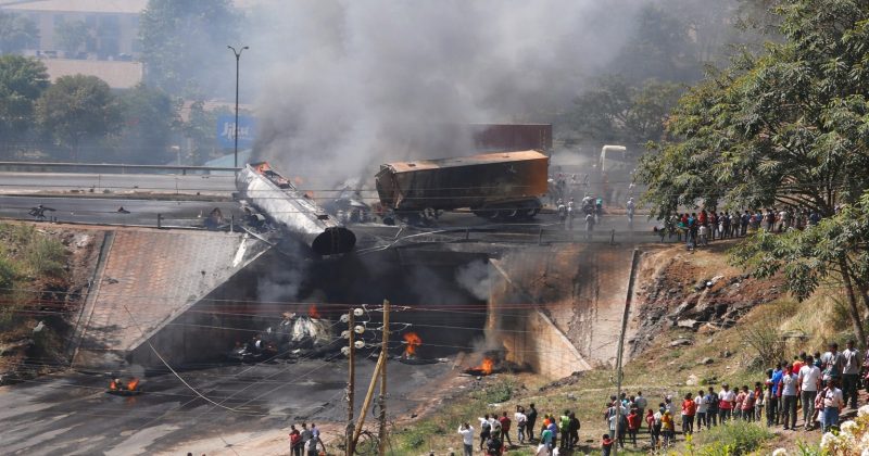 One dead as fuel tanker explodes after crash with truck on Nairobi’s Southern Bypass