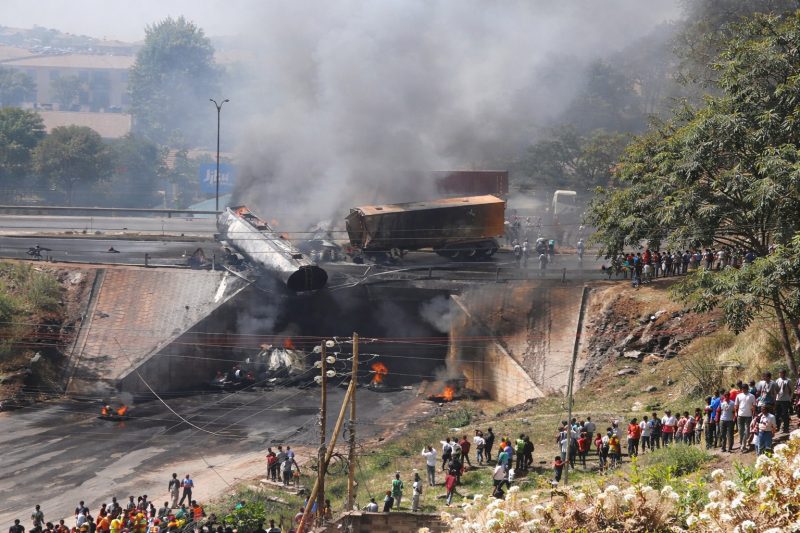 One dead as fuel tanker explodes after crash with truck on Nairobi’s Southern Bypass