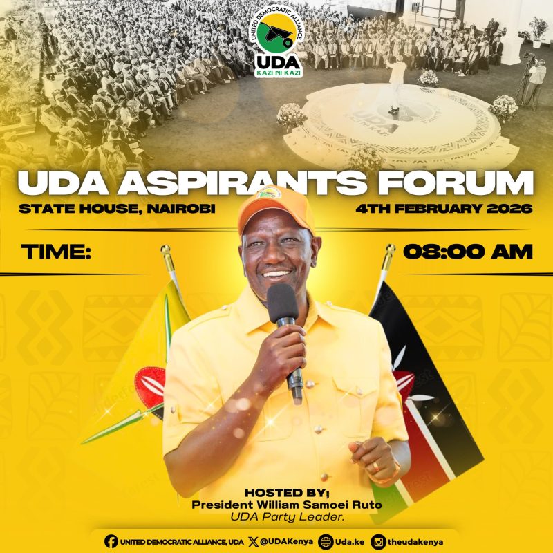 Ruto to host over 12,000 UDA aspirants at State House Nairobi