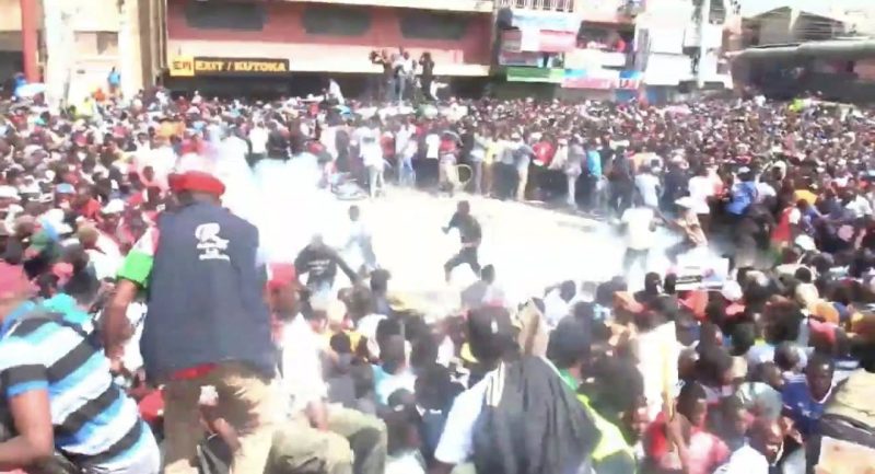 Sifuna’s Kitengela rally disrupted after tear gas lobbed into crowd