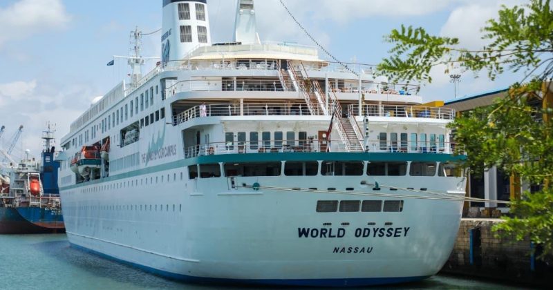 Semester at sea ship MV World Odyssey docks in Mombasa with 609 students