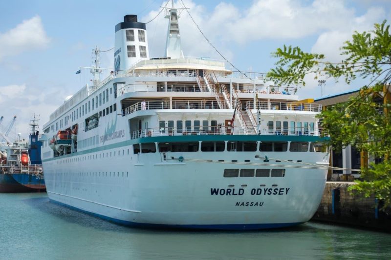 Semester at sea ship MV World Odyssey docks in Mombasa with 609 students