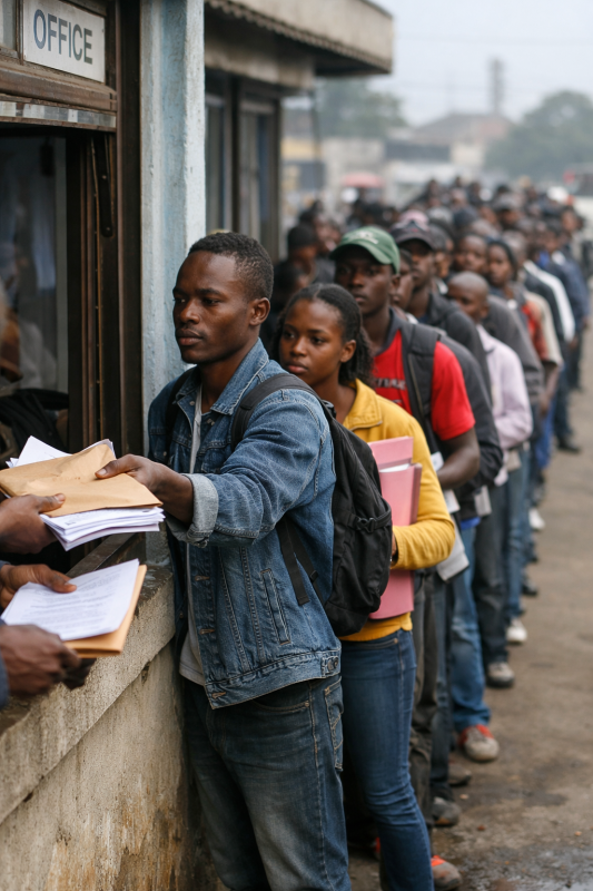 576 youth apply for one job that requires facing teargas