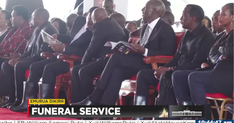 Spectacle of boots: Leaders in gumboots receive Ruto at Ng’eno funeral