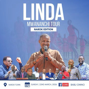 Linda Mwananchi Movement convene Rally in Narok on March 22