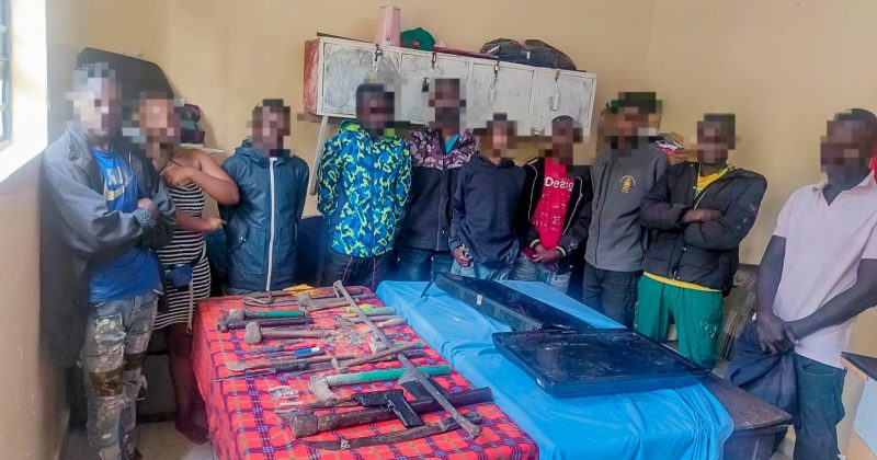 Police dismantle ‘Tokyo Mafias’ gang in Nairobi, 10 suspects arrested in Makadara raid