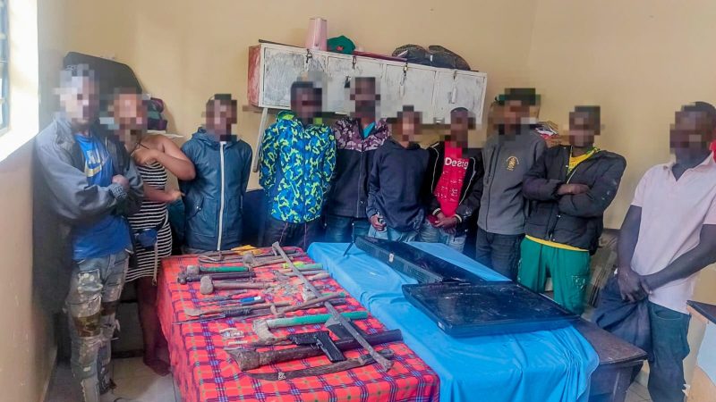 Police dismantle ‘Tokyo Mafias’ gang in Nairobi, 10 suspects arrested in Makadara raid