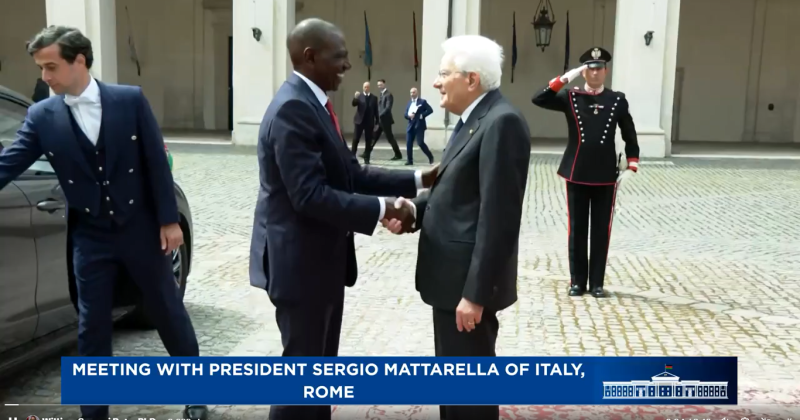 President Ruto Meets Italy’s President Sergio Mattarella in Rome