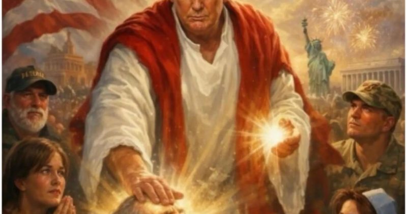 Trump deletes post depicting him as Jesus-like figure after backlash