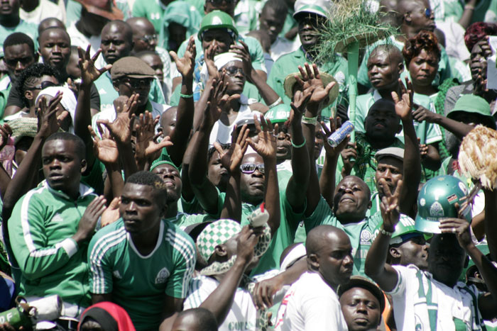 Gor Mahia fans in full song at last week's aborted Mashemeji Derby. Their team won 2-1 at Bandari on August 29, 2015 to inch closer to a third successive title. PHOTO/Raymond Makhaya