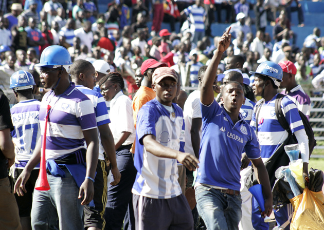 AFC Leopards fans in a past SPL match. PHOTO/Raymond Makhaya