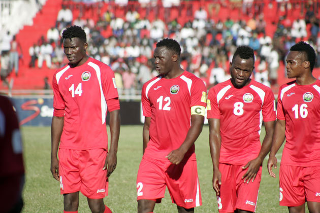 Harambee Stars players in a past match.PHOTOFILE/Raymond Makhaya.