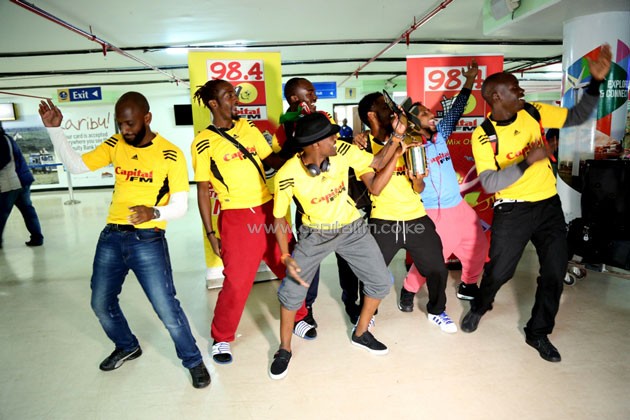 The team's joyful arrival at the JKIA/PHOTO-Susan Wong